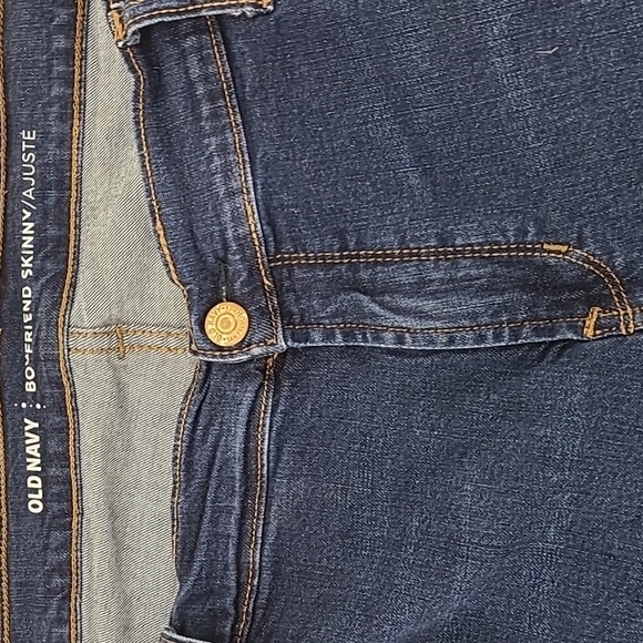 OLD NAVY Women's Boyfriend Skinny Distressed Stretch Blue Jeans - Size 18 - Picture 6 of 11